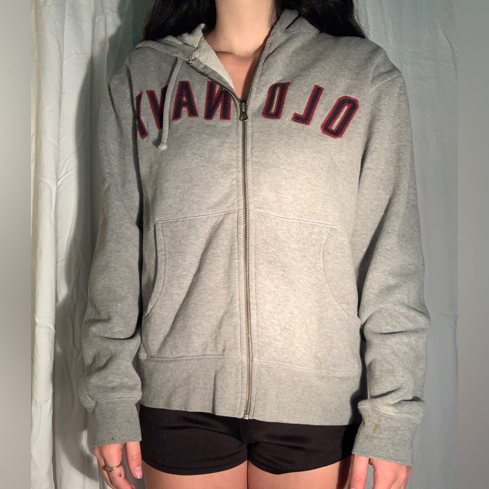 Old Navy Grey Zip Up Jacket Small